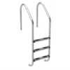 ECHELLE INOX COURBE 3 MARCHES (+SABOTS) -Équipement De Piscine Soldes echelle inox courbe 3 marches sabots