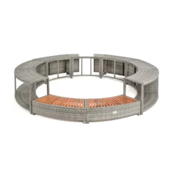 ENTOURAGE ROTIN GRIS SPA GONFLABLE Diam. 180cm 11 ENTOURAGE ROTIN GRIS SPA GONFLABLE Diam. 180cm -Équipement De Piscine Soldes entourage rotin gris spa gonflable diam 180cm 4