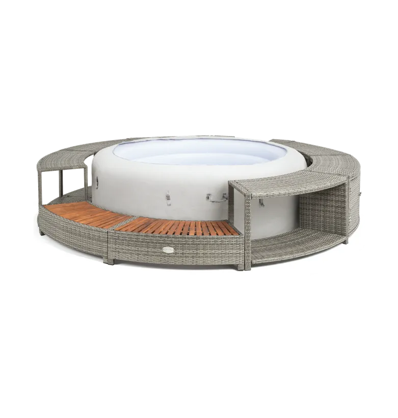 ENTOURAGE ROTIN GRIS SPA GONFLABLE Diam. 180cm 3 ENTOURAGE ROTIN GRIS SPA GONFLABLE Diam. 180cm