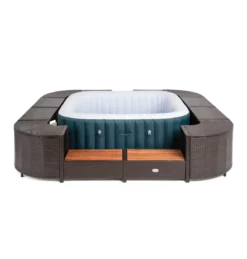 ENTOURAGE ROTIN MARRON SPA GONFLABLE 188x188cm 10 ENTOURAGE ROTIN MARRON SPA GONFLABLE 188x188cm -Équipement De Piscine Soldes entourage rotin marron spa gonflable 188x188cm 3