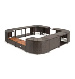 ENTOURAGE ROTIN MARRON SPA GONFLABLE 188x188cm 11 ENTOURAGE ROTIN MARRON SPA GONFLABLE 188x188cm -Équipement De Piscine Soldes entourage rotin marron spa gonflable 188x188cm 4