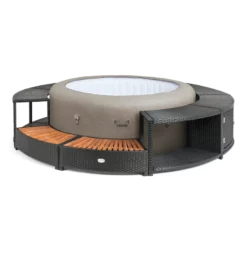 ENTOURAGE ROTIN NOIR SPA GONFLABLE Diam. 200cm