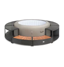 ENTOURAGE ROTIN NOIR SPA GONFLABLE Diam. 200cm 10 ENTOURAGE ROTIN NOIR SPA GONFLABLE Diam. 200cm -Équipement De Piscine Soldes entourage rotin noir spa gonflable diam 200cm 3