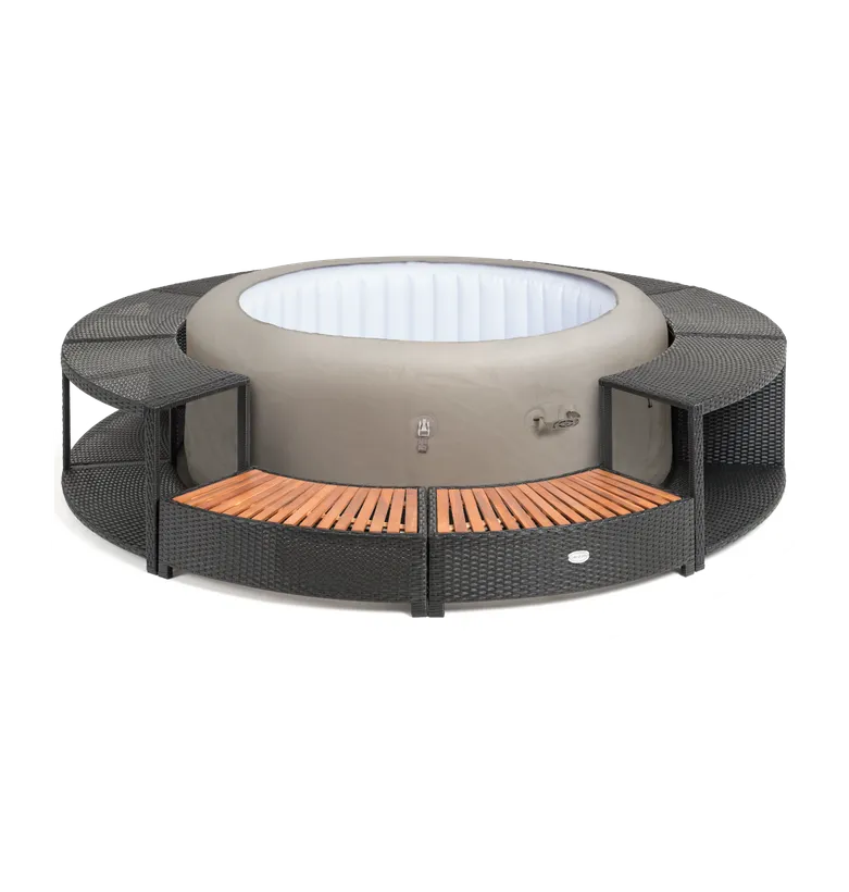 ENTOURAGE ROTIN NOIR SPA GONFLABLE Diam. 200cm 6 ENTOURAGE ROTIN NOIR SPA GONFLABLE Diam. 200cm – Image 4