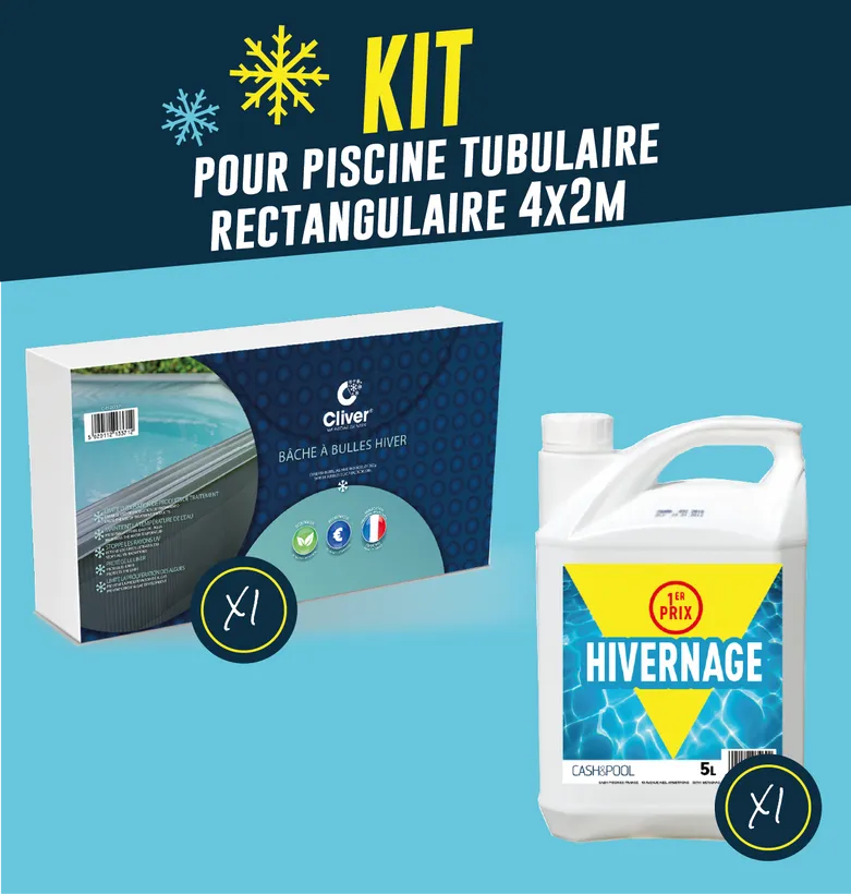 KIT HIVERNAGE TUBULAIRE RECTANGULAIRE 4,00M X 2,00 M 3 KIT HIVERNAGE TUBULAIRE RECTANGULAIRE 4,00M X 2,00 M