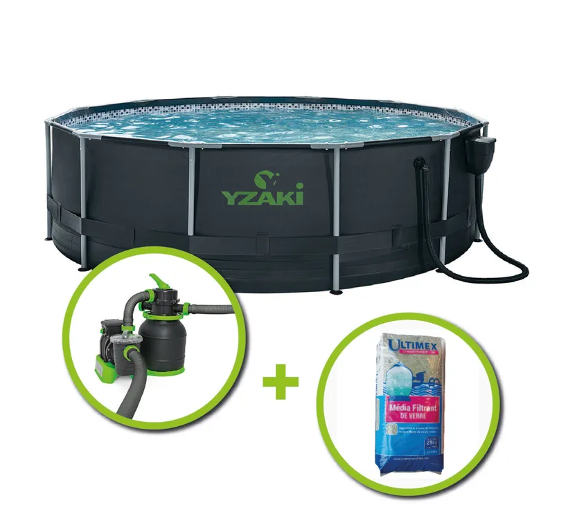 KIT PISCINE TUBULAIRE YZAKI 3.66x1.22m 3 KIT PISCINE TUBULAIRE YZAKI 3.66x1.22m