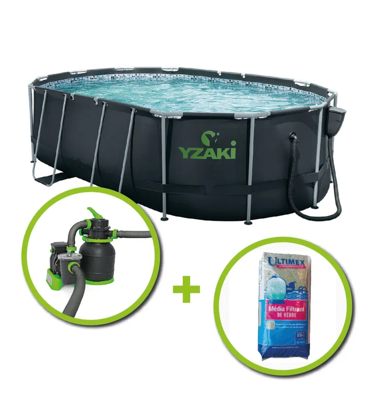 KIT PISCINE TUBULAIRE YZAKI 4,88x3,05x1,22m 3 KIT PISCINE TUBULAIRE YZAKI 4,88x3,05x1,22m