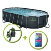 KIT PISCINE TUBULAIRE YZAKI 6.10x3.66x1.22m 2 KIT PISCINE TUBULAIRE YZAKI 6.10x3.66x1.22m -Équipement De Piscine Soldes kit piscine tubulaire yzaki 6 10x3 66x1 22m