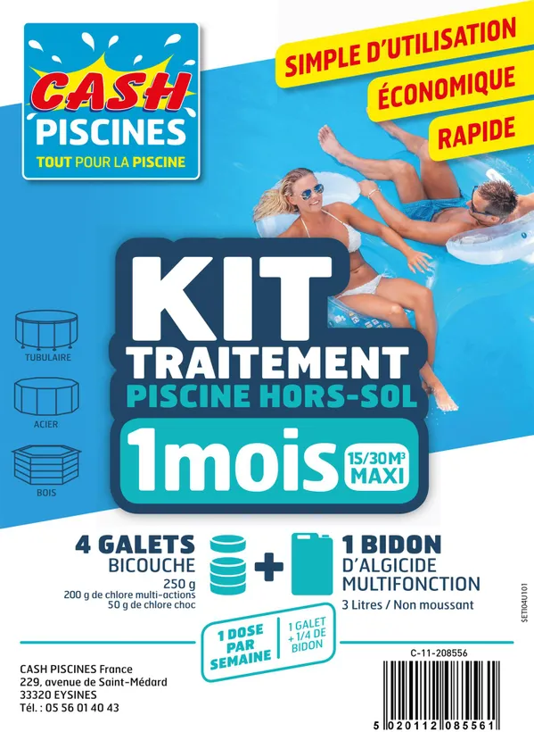 KIT TRAITEMENT PISCINE HORS-SOL 1 MOIS 15-30M3 3 KIT TRAITEMENT PISCINE HORS-SOL 1 MOIS 15-30M3