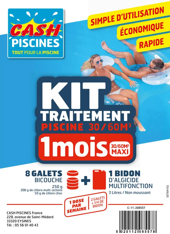 KIT TRAITEMENT PISCINE HORS-SOL 1 MOIS 30-60M3 3 KIT TRAITEMENT PISCINE HORS-SOL 1 MOIS 30-60M3