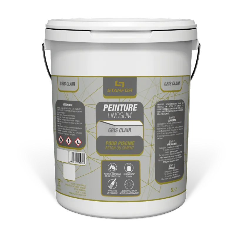 PEINTURE LINOGUM GRIS CLAIR 5L RAL 7035 3 PEINTURE LINOGUM GRIS CLAIR 5L RAL 7035