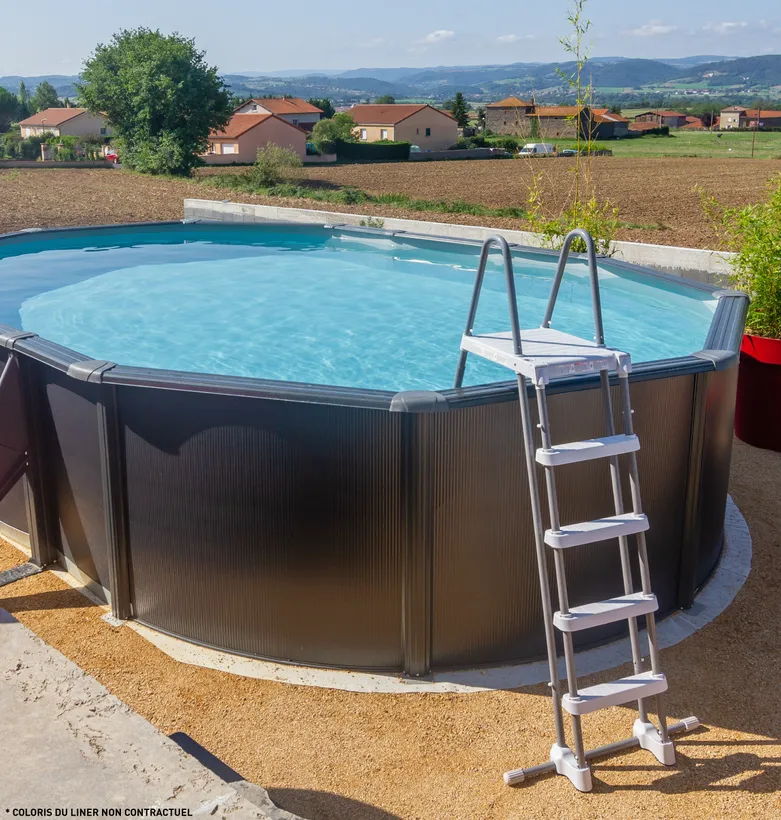 PISCINE ACIER 6,10x3,75 H 1,20 GRAPHITE 4 PISCINE ACIER 6,10x3,75 H 1,20 GRAPHITE – Image 2