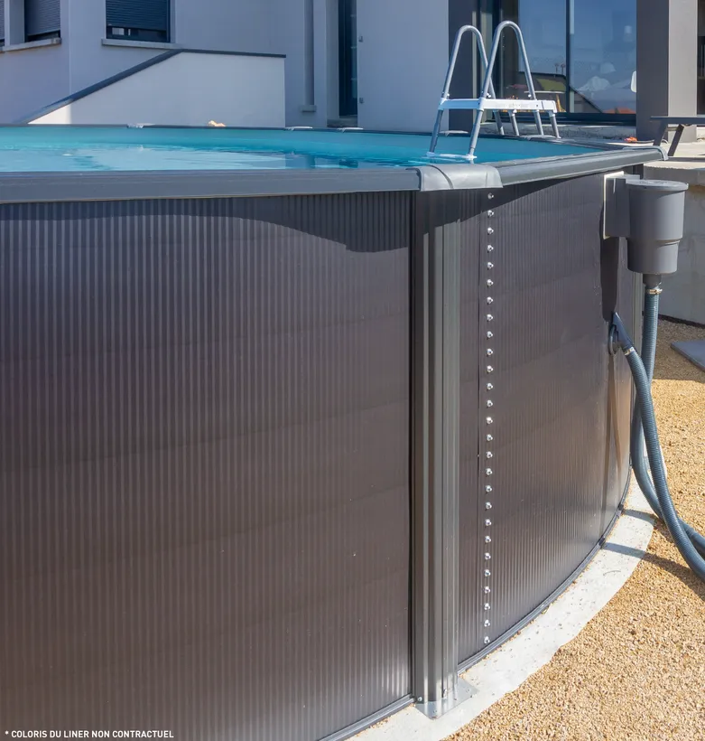 PISCINE ACIER 6,10x3,75 H 1,20 GRAPHITE 7 PISCINE ACIER 6,10x3,75 H 1,20 GRAPHITE – Image 5