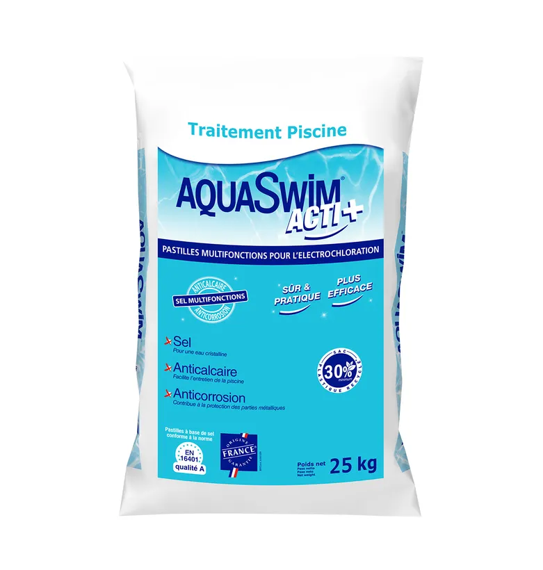 SEL AQUASWIM ACTI+ MULTIFONCTIONS 25KG 3 SEL AQUASWIM ACTI+ MULTIFONCTIONS 25KG