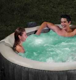 SPA GONFLABLE INTEX PURESPA BALTIK 4pl. GRIS -Équipement De Piscine Soldes spa gonflable intex purespa baltik 4pl gris 5