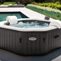 SPA GONFLABLE INTEX PURESPA CARBONE OCTO 4pl. BULLES+JETS 9 SPA GONFLABLE INTEX PURESPA CARBONE OCTO 4pl. BULLES+JETS -Équipement De Piscine Soldes spa gonflable intex purespa carbone octo 4pl bulles jets 3